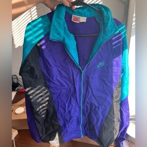 Vintage Nike Teal and Purple Windbreaker